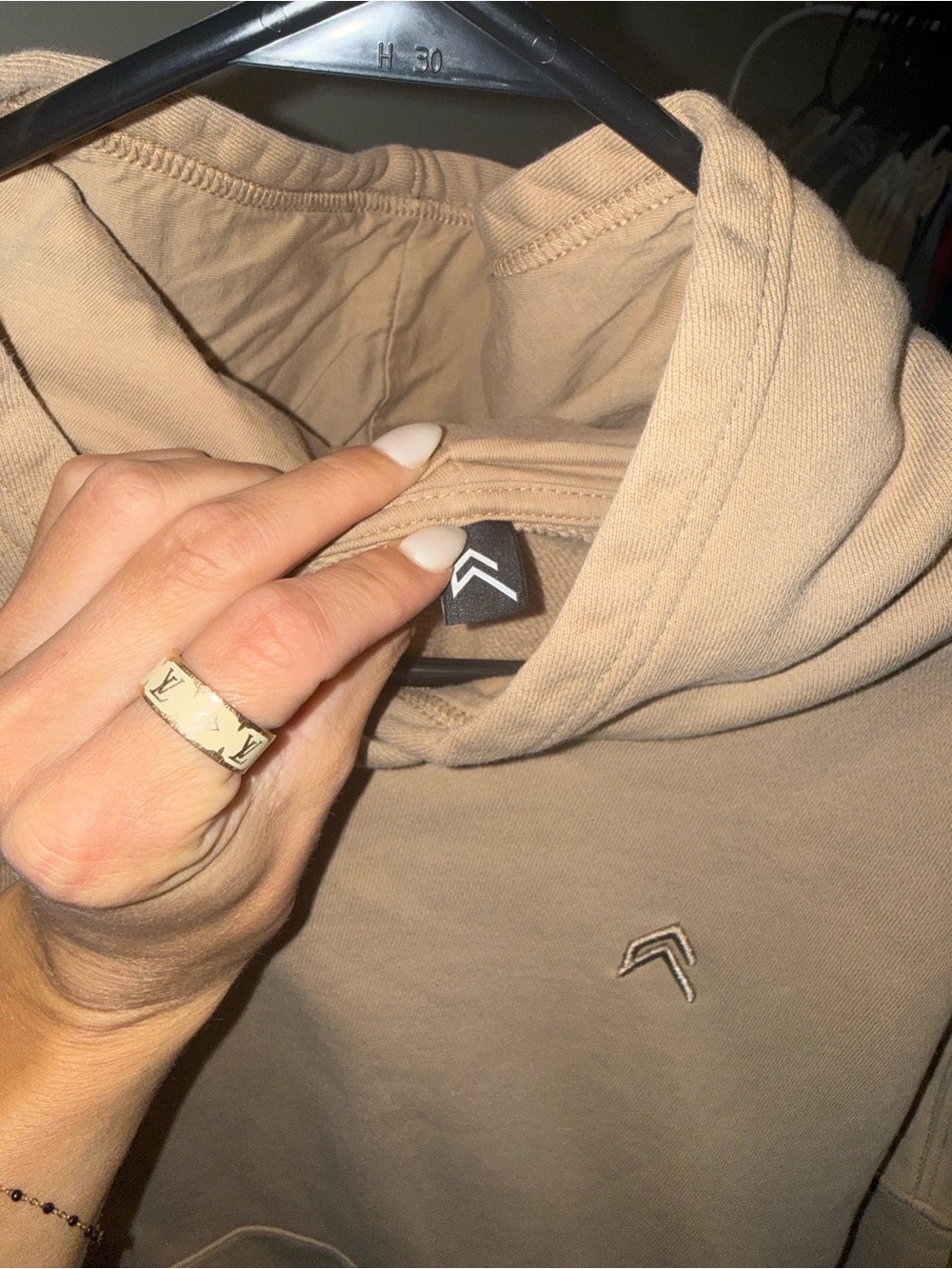 Oner Active Beige Oversized Hoodie Sweatshirt - Picture 4 of 5
